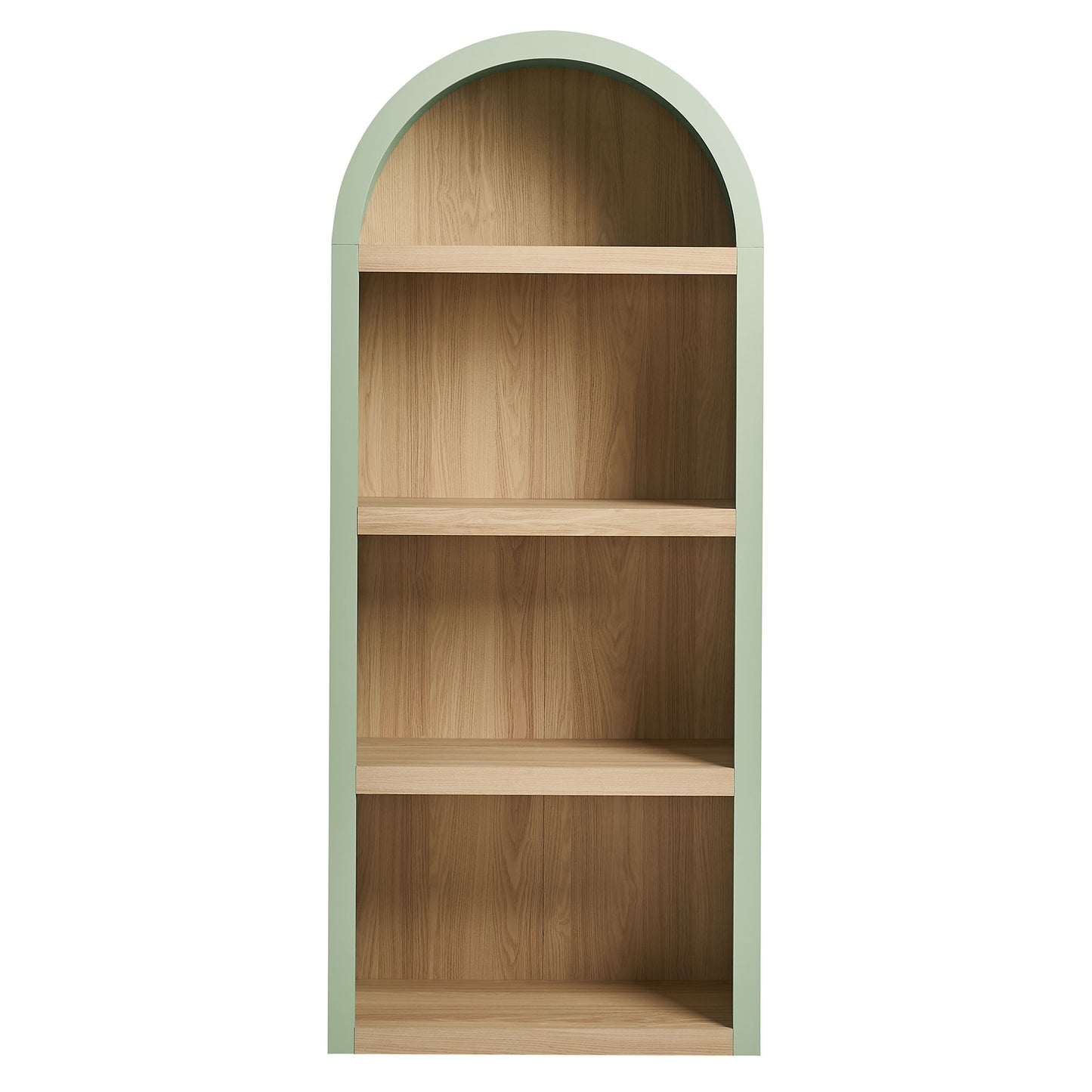 Ffion 4 Arched Display Shelf Bookcase in Sage