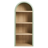 Ffion 4 Arched Display Shelf Bookcase in Sage