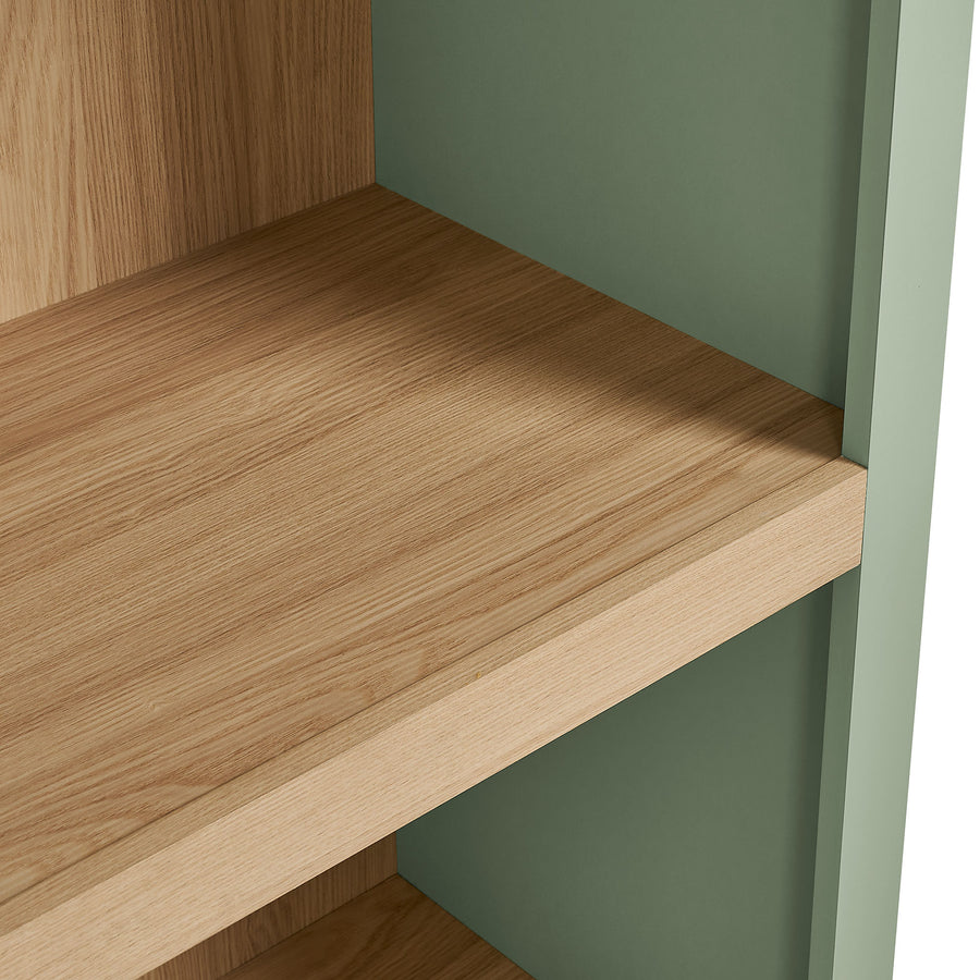 Ffion 4 Arched Display Shelf Bookcase in Sage