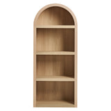 Ffion 4 Arched Display Shelf Bookcase in Tan