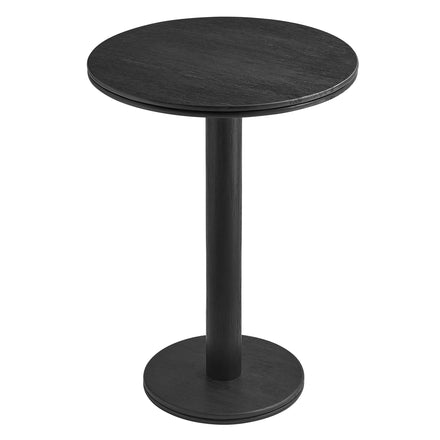 Neo 3-Piece Round Indoor - Outdoor Patio Patio Wood Bar Table And Stool Set in Black