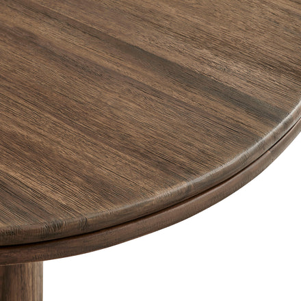 Neo 31 Inch Round Indoor - Outdoor Patio Patio Wood Bar Table in Cocoa Brown