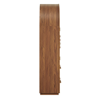 Rory 76 Inch Arched Kitchen Pantry Display Cabinet by Furniture for America