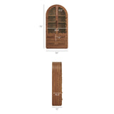 Lismore 76 Inch Arched Kitchen Pantry Display Cabinet in Walnut