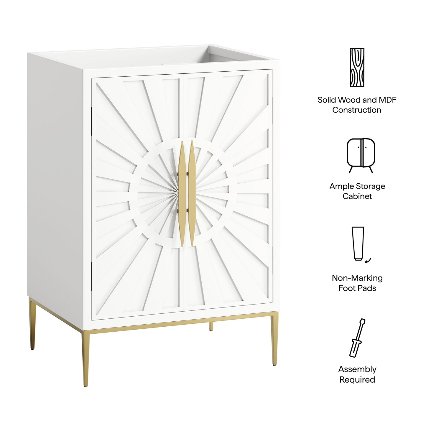 Briar 24" Bathroom Vanity Cabinet in White