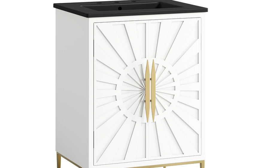Briar 24" Bathroom Vanity in White Black