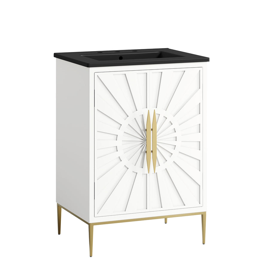 Briar 24" Bathroom Vanity in White Black