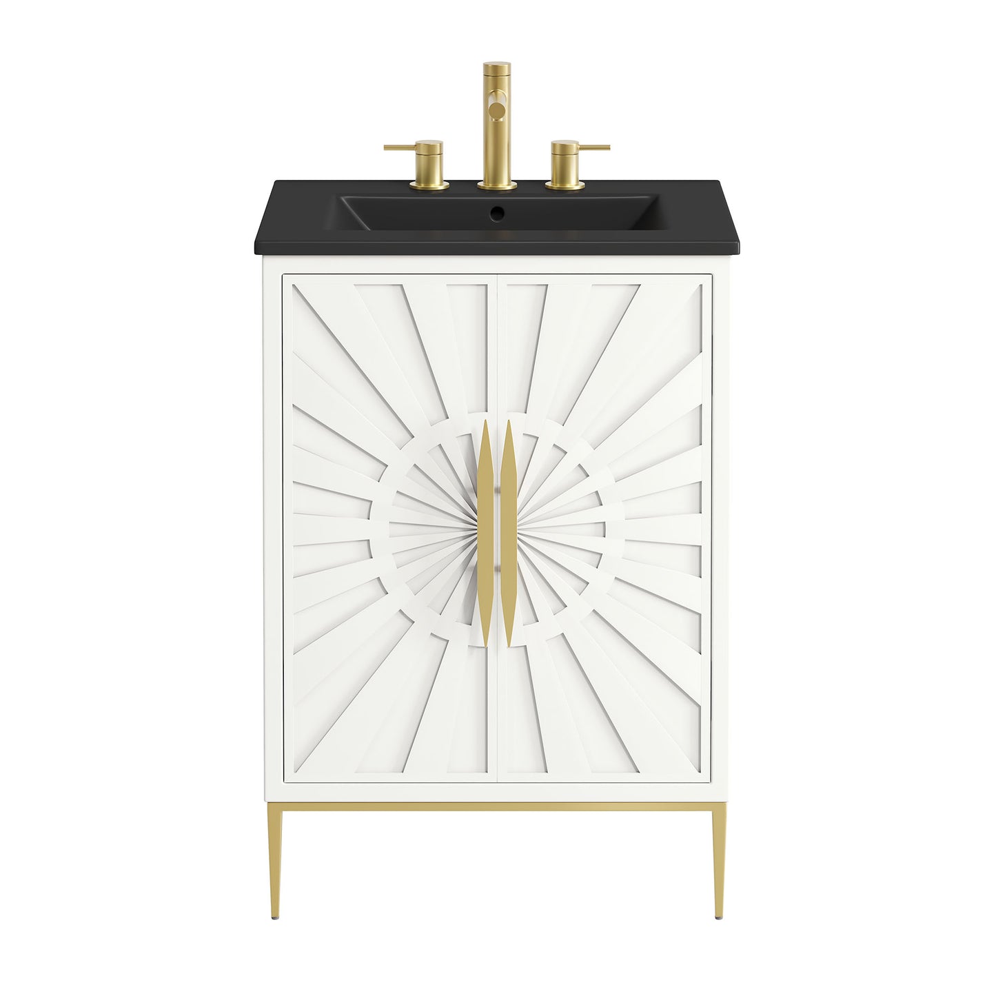 Briar 24" Bathroom Vanity in White Black