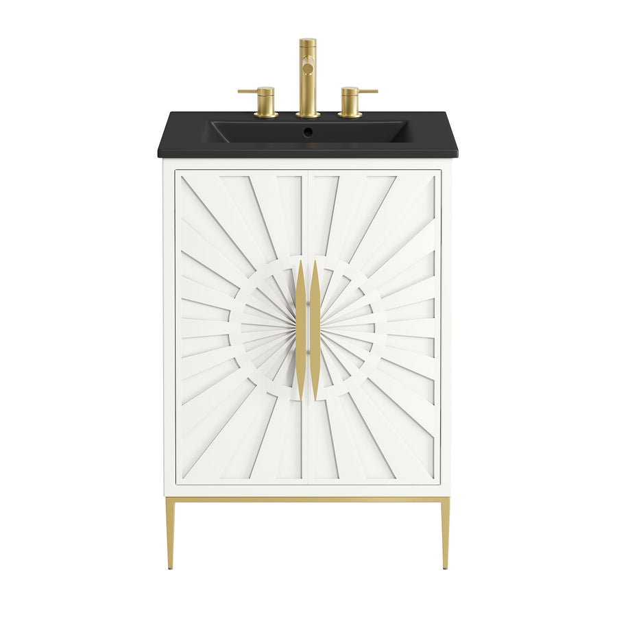 Briar 24" Bathroom Vanity in White Black