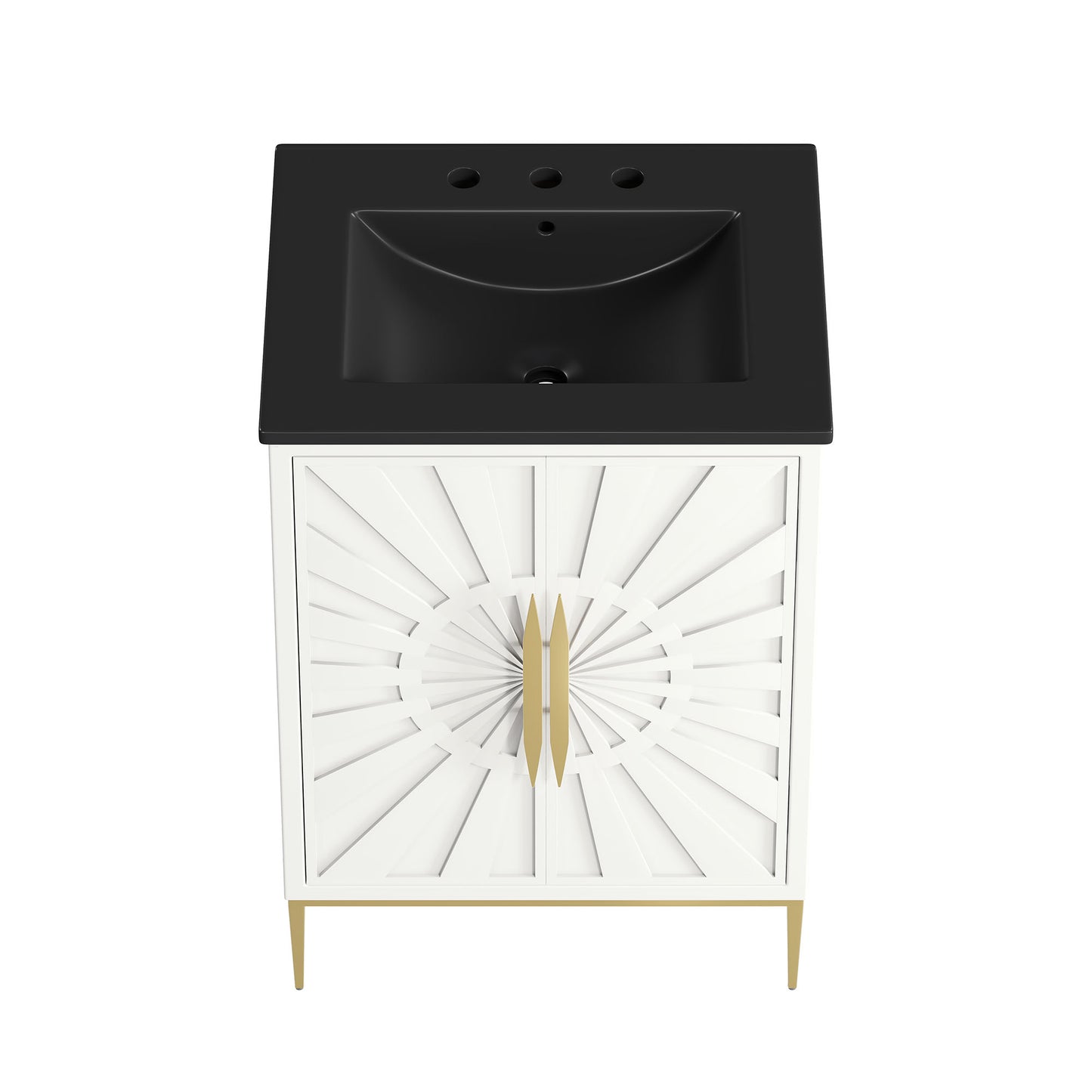 Briar 24" Bathroom Vanity in White Black