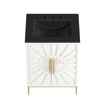 Awaken 24" Bathroom Vanity in White Black
