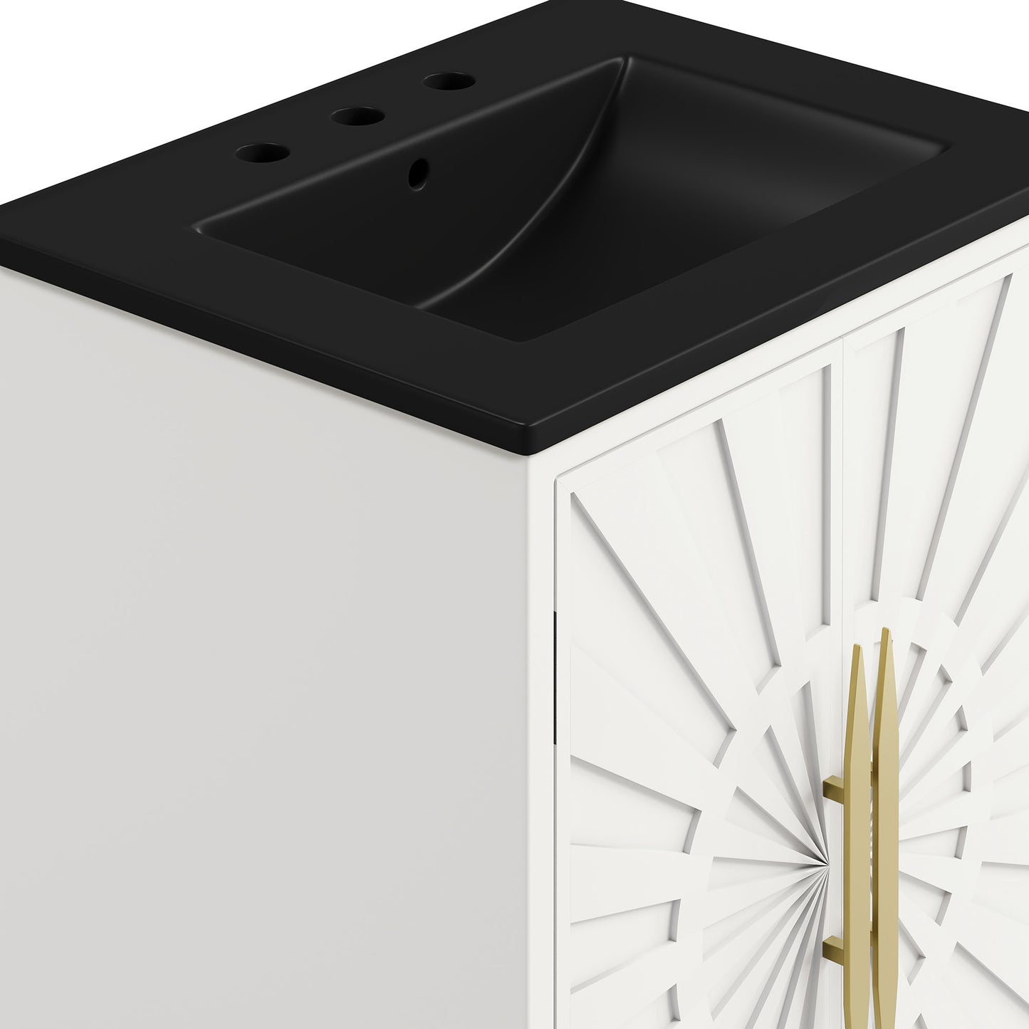 Briar 24" Bathroom Vanity in White Black