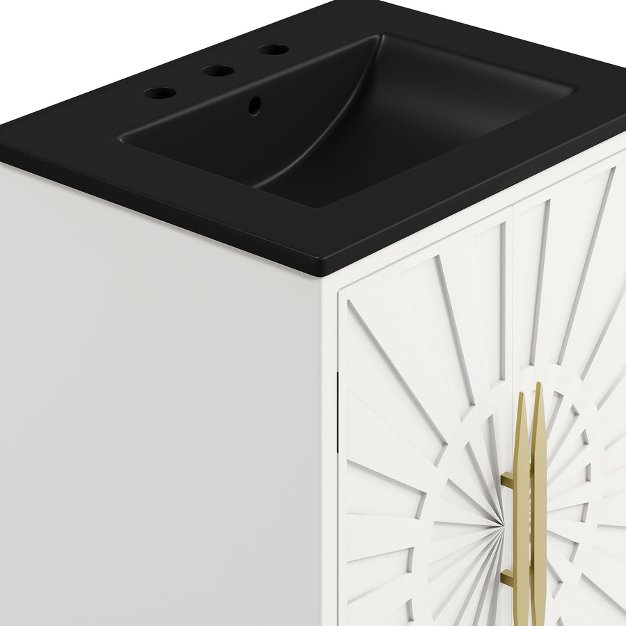 Briar 24" Bathroom Vanity in White Black