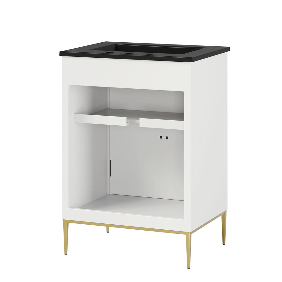 Briar 24" Bathroom Vanity in White Black