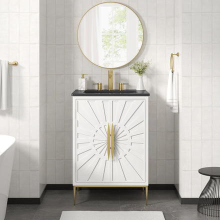Awaken 24" Bathroom Vanity in White Black