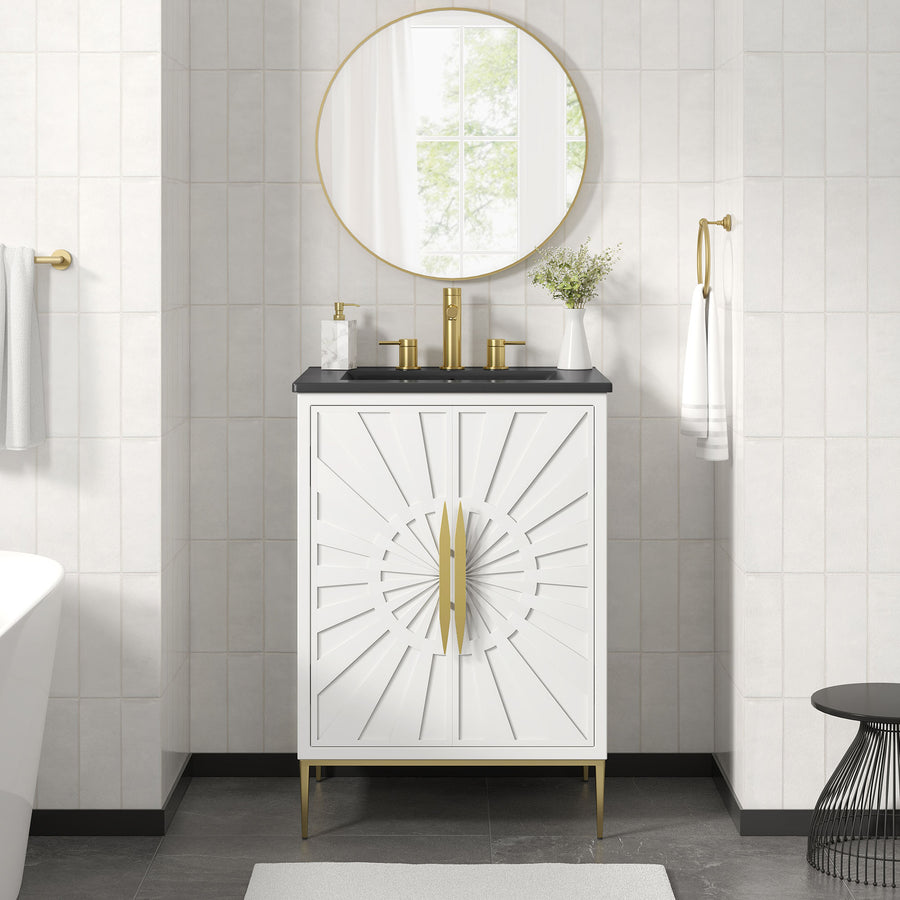 Briar 24" Bathroom Vanity in White Black