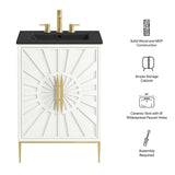 Briar 24" Bathroom Vanity in White Black