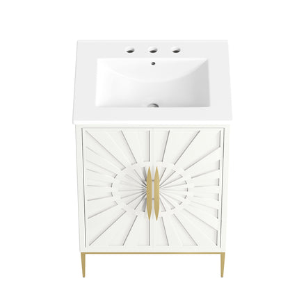 Awaken 24" Bathroom Vanity in White White