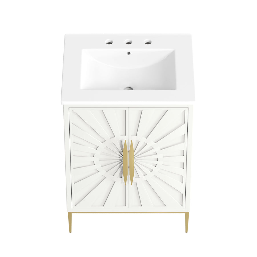 Briar 24" Bathroom Vanity in White White