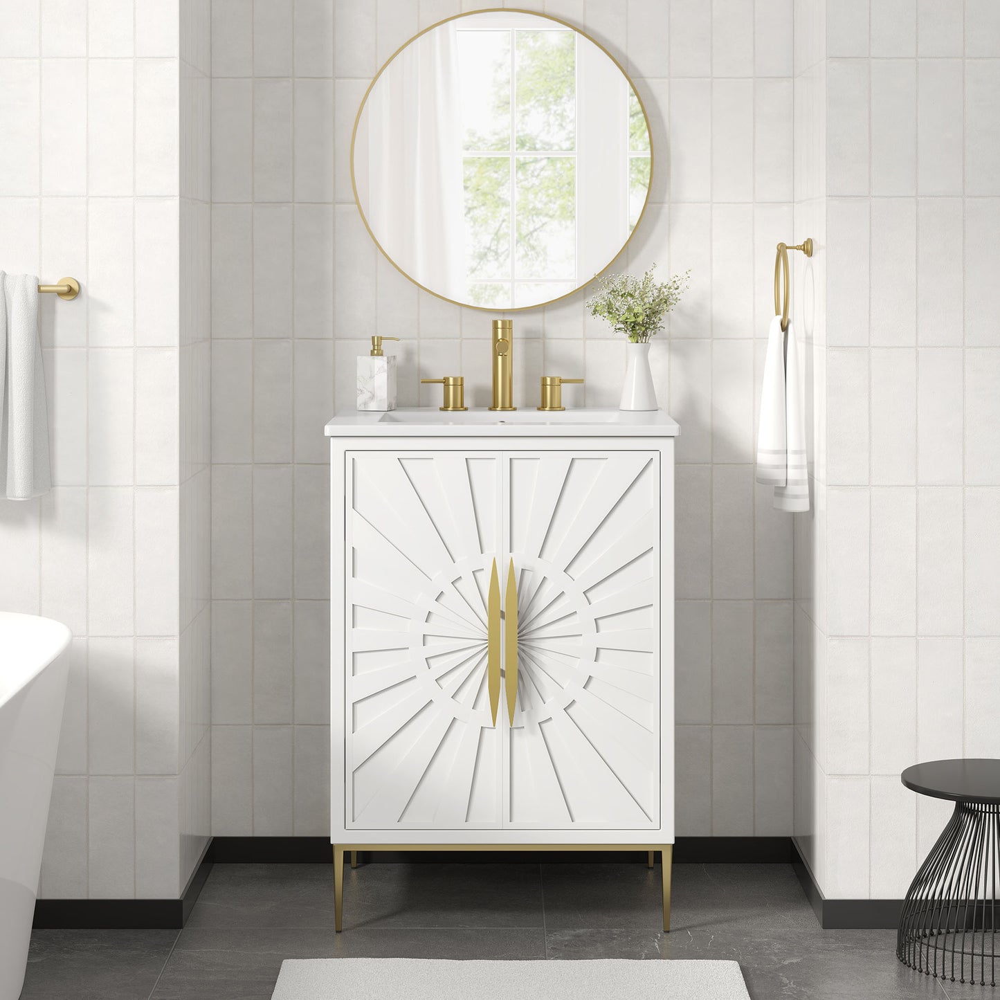 Briar 24" Bathroom Vanity in White White