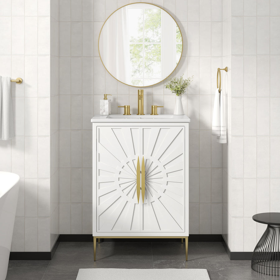 Briar 24" Bathroom Vanity in White White
