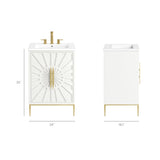 Briar 24" Bathroom Vanity in White White