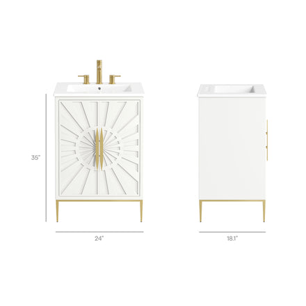 Awaken 24" Bathroom Vanity in White White