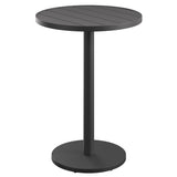 Aspen 31 Inch Round Outdoor Patio Aluminum Bar Table in Gray
