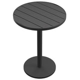 Aspen 31 Inch Round Outdoor Patio Aluminum Bar Table in Gray