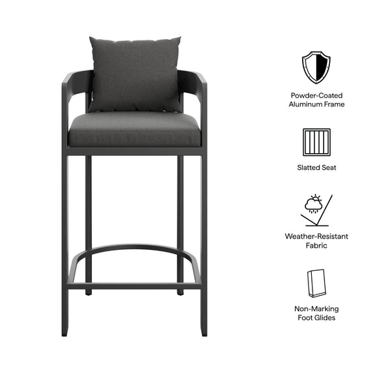 Tahoe Outdoor Patio Patio Aluminum Bar Chair by Furniture for America