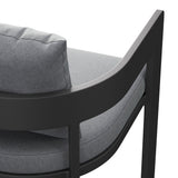 Aspen Outdoor Patio Patio Aluminum Bar Chair in Gray