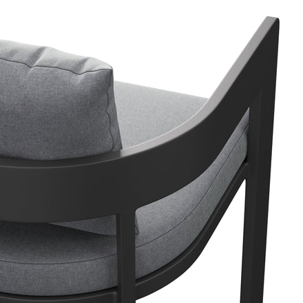 Tahoe Outdoor Patio Patio Aluminum Bar Chair in Gray