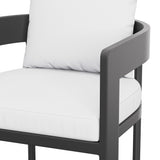 Aspen Outdoor Patio Patio Aluminum Bar Chair in White