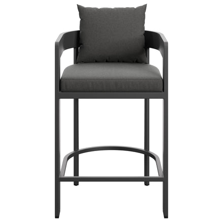 Tahoe Outdoor Patio Patio Aluminum Counter Stool in Charcoal