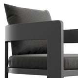 Aspen Outdoor Patio Patio Aluminum Counter Stool in Charcoal