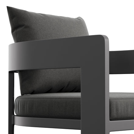 Tahoe Outdoor Patio Patio Aluminum Counter Stool in Charcoal
