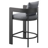 Aspen Outdoor Patio Patio Aluminum Counter Stool in Gray