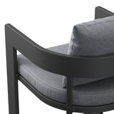 Aspen Outdoor Patio Patio Aluminum Counter Stool in Gray