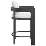 Aspen Outdoor Patio Patio Aluminum Counter Stool in White
