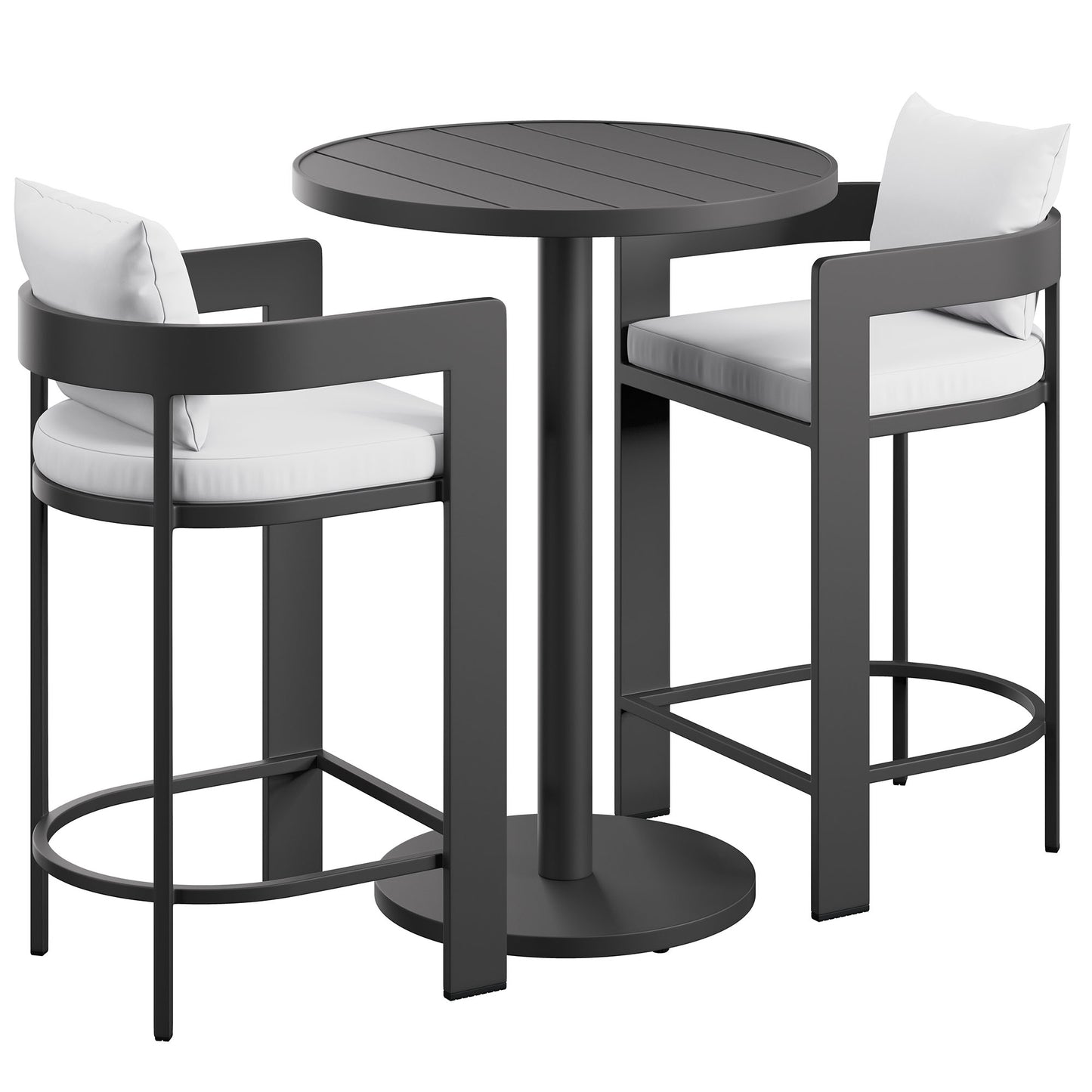 Tahoe 3-Piece Outdoor Patio Aluminum Bar Set by Furniture for America