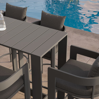 Tahoe 5-Piece Outdoor Patio Bar Table Set by Furniture for America