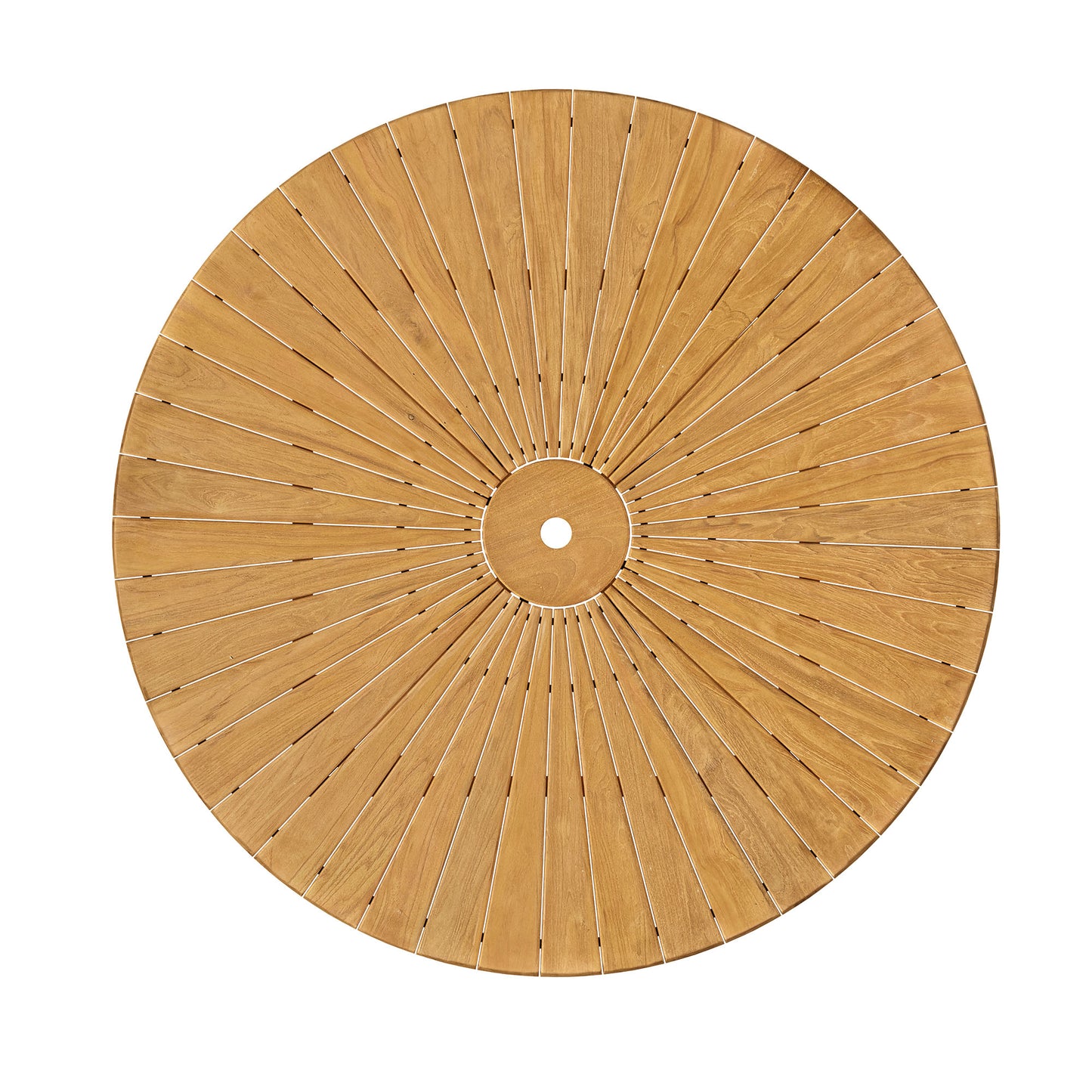Cielo 59" Sunburst Outdoor Patio Teak Dining Table by Furniture for America
