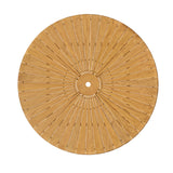 Tegan 59" Sunburst Outdoor Patio Teak Dining Table in Natural