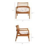 Ystad Wood Rattan Lounge Chair in Brown