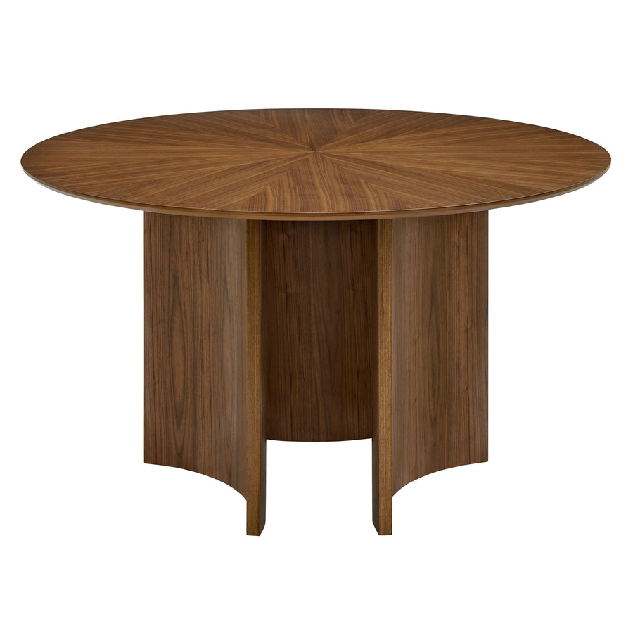 Malahide 54 Inch Round Dining Table in Walnut