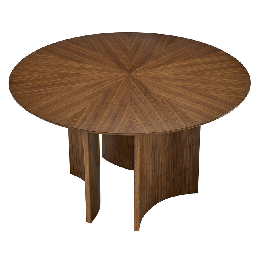 Malahide 54 Inch Round Dining Table in Walnut