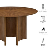 Malahide 54 Inch Round Dining Table in Walnut