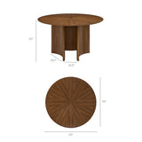 Malahide 54 Inch Round Dining Table in Walnut
