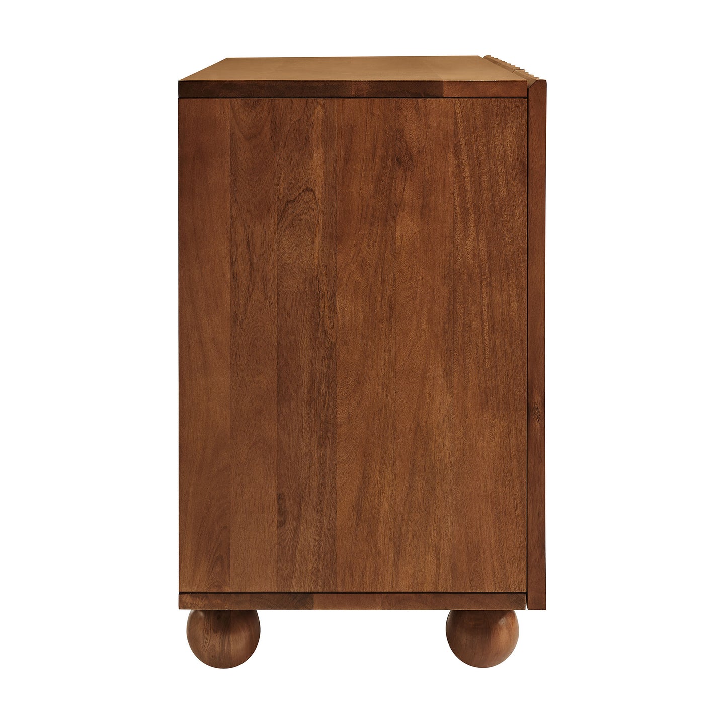 Henna 54 Inch Scalloped Wood 3-Door Sideboard in Walnut