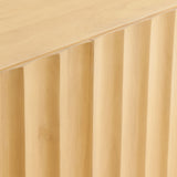 Henna 72 Inch Scalloped Wood 4-Door Sideboard in Natural